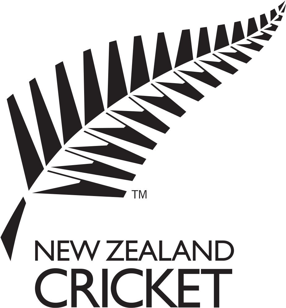 紐西蘭 桌布 壁紙 — 一個極簡的黑白銀蕨標誌，下方有 'NEW ZEALAND CRICKET' 文字。
