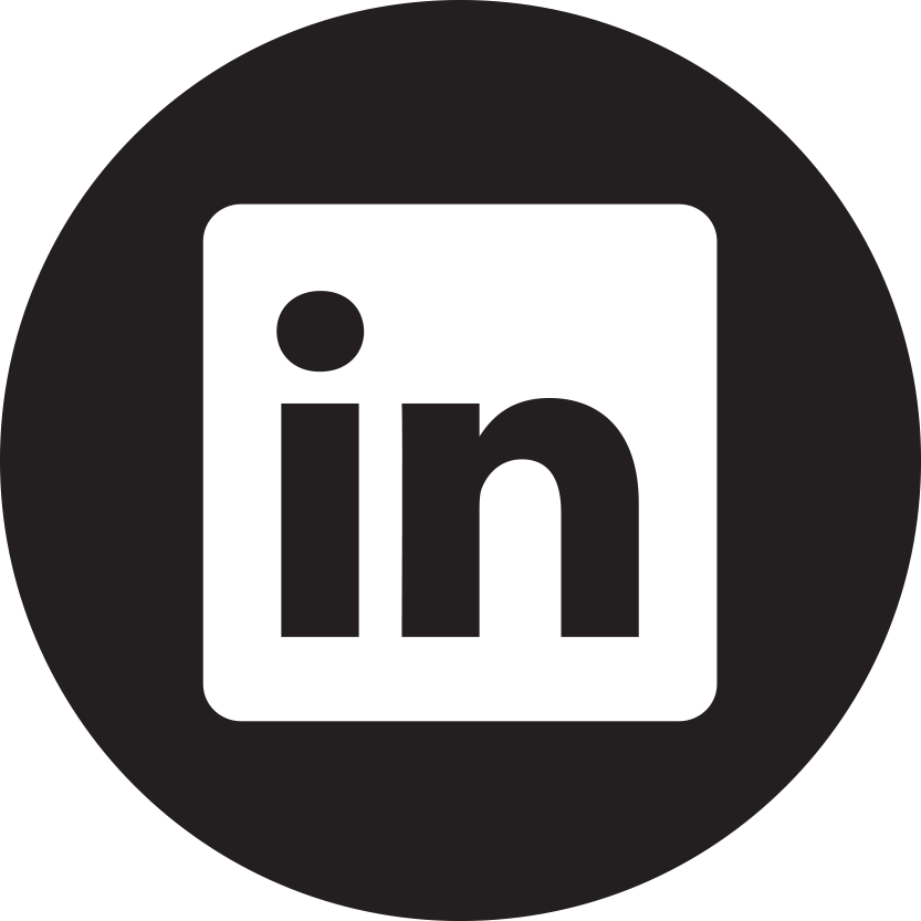 領英 桌布 壁紙 — 一個極簡的黑色LinkedIn標誌，居中放置在黑色背景上的深灰色圓圈內。