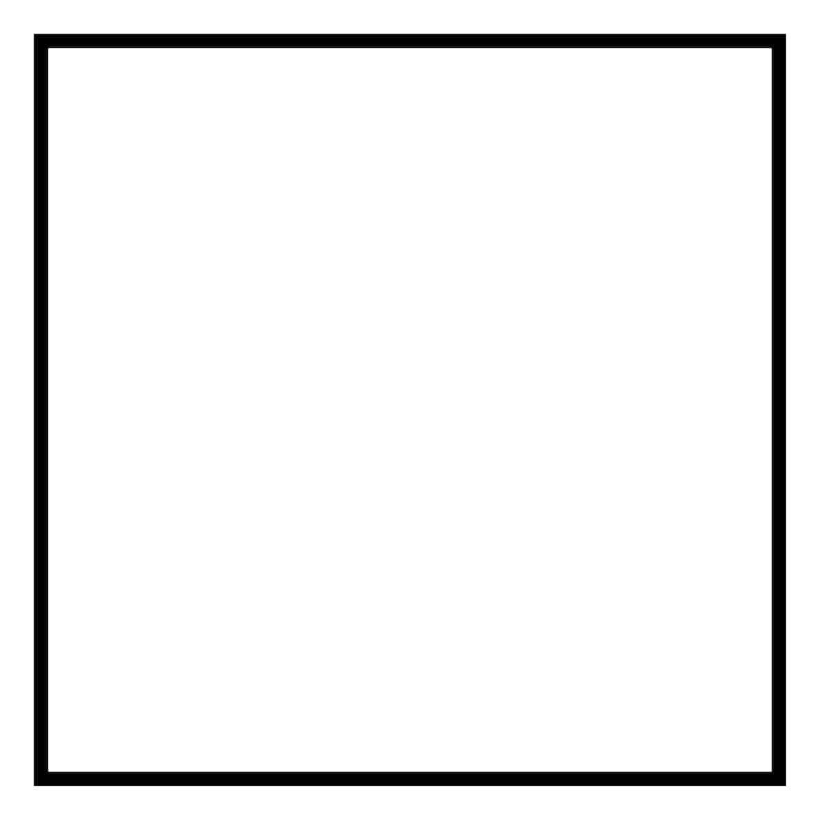 Square 桌布 壁紙 — 一個極簡的黑色方形框架，置於純白背景上，邊緣乾淨利落。