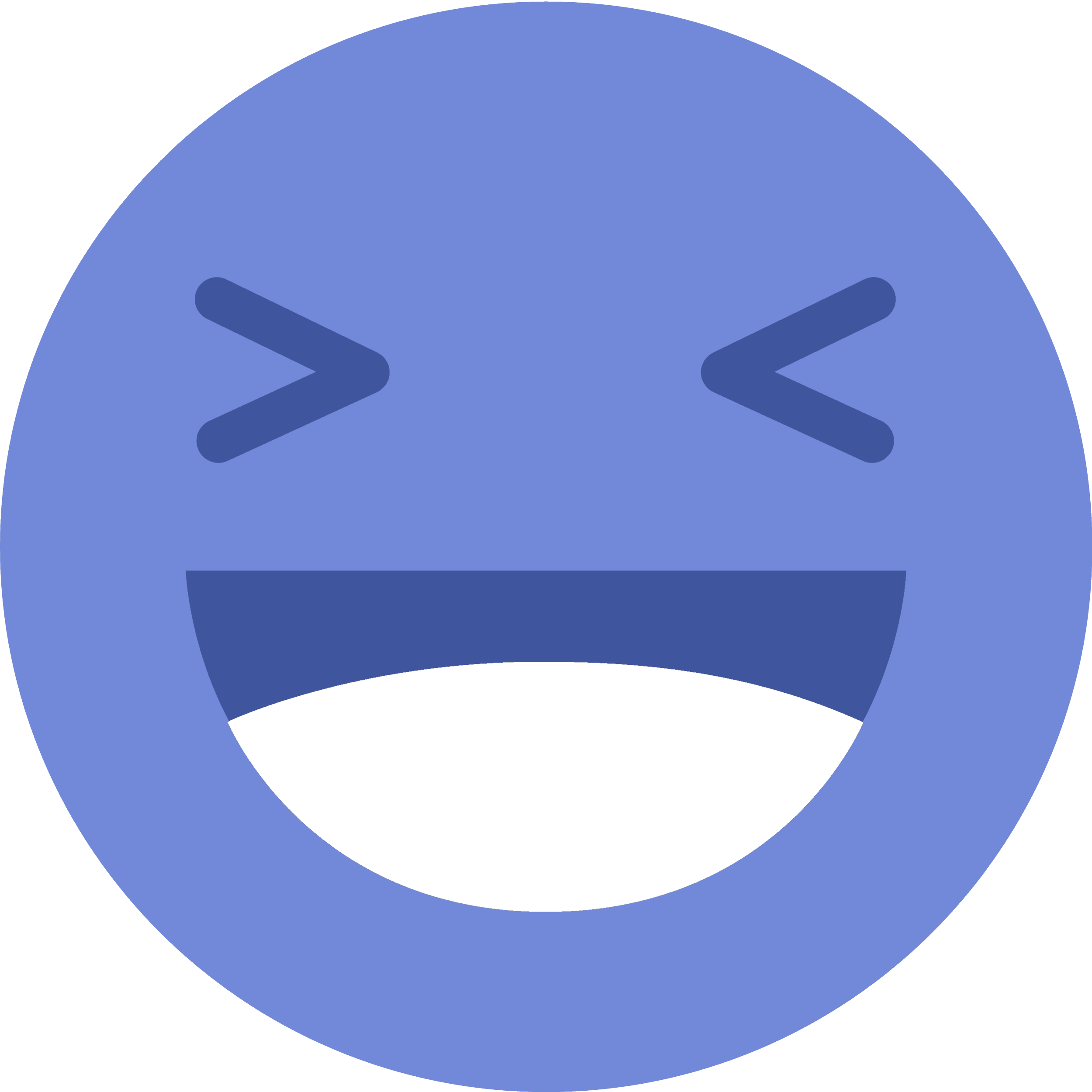 Emoji Discord 桌布 壁紙 — 一個極簡藍色表情符號，在綠色背景上眨著眼，露出寬闊的牙齒笑容。