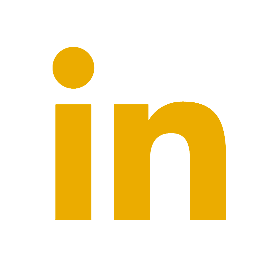 Linkedin 桌布 壁紙 — 一個極簡金色LinkedIn標誌，居中於白色圓形內，背景為黑色。