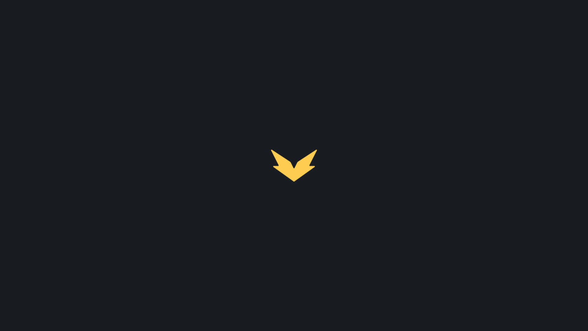 Discord 桌布 壁紙 — 一個極簡金色箭頭圖示，居中放置在純色深色背景上。