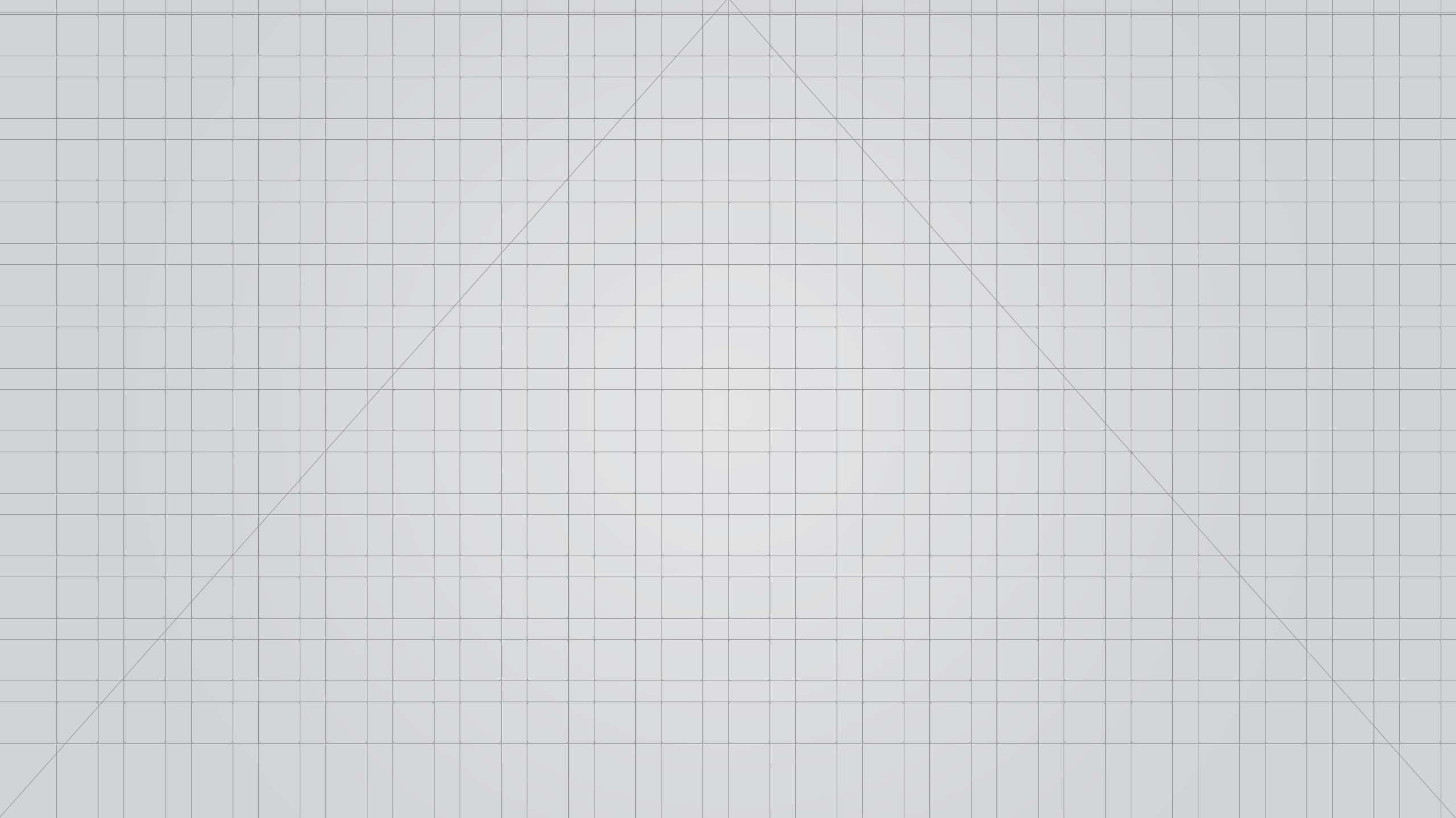 Pastel Aesthetic Grid 桌布 壁紙 — 一個極簡風格的網格圖案，在淺灰色背景上有微弱的對角線匯聚於中心點。