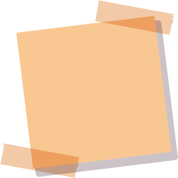 Post It Note 桌布 壁紙 — 一個極簡風格的蜜桃色便條紙，帶有撕邊和灰色陰影，置於黑色背景上。