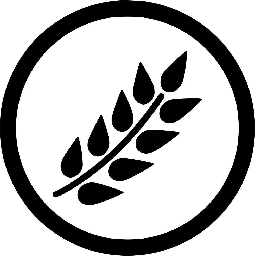 Rice 桌布 壁紙 — 一個極簡風格的黑色圓形圖示，帶有斜向排列的風格化水滴和葉子形狀。