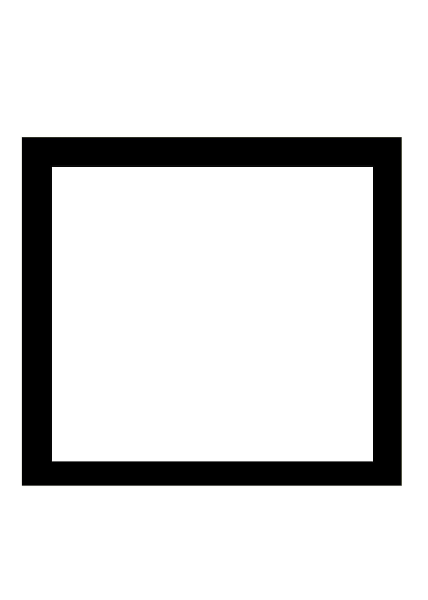 Square 桌布 壁紙 — 一個極簡風格的黑色矩形框架，置於純白背景上。