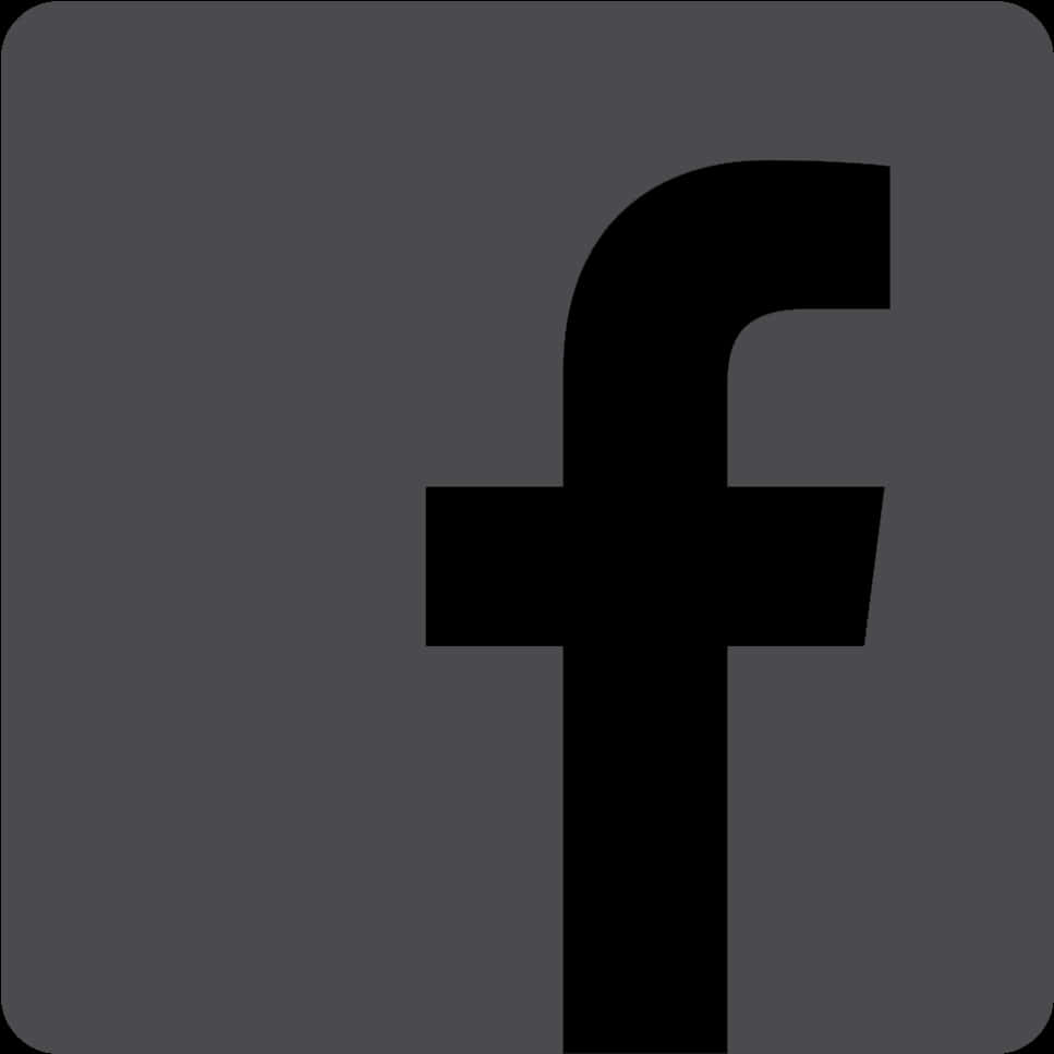 Facebook 桌布 壁紙 — 一個極簡黑色小寫f標誌，居中在純深灰色方形背景上。