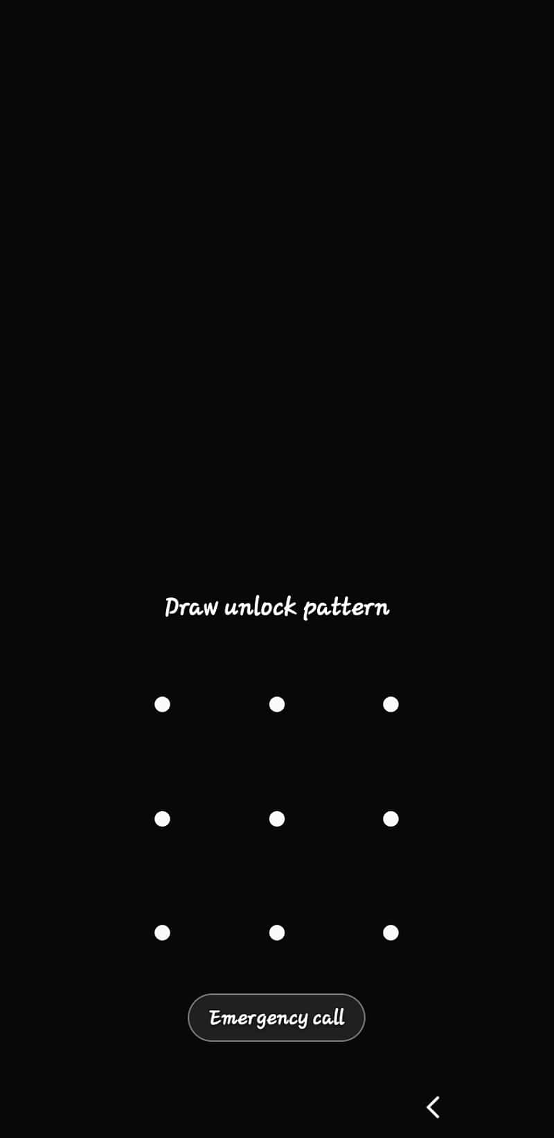 Tricky Lock Screen 桌布 壁紙 — 一個極簡黑色螢幕，帶有白色點點排列成網格，用於繪製解鎖圖案。