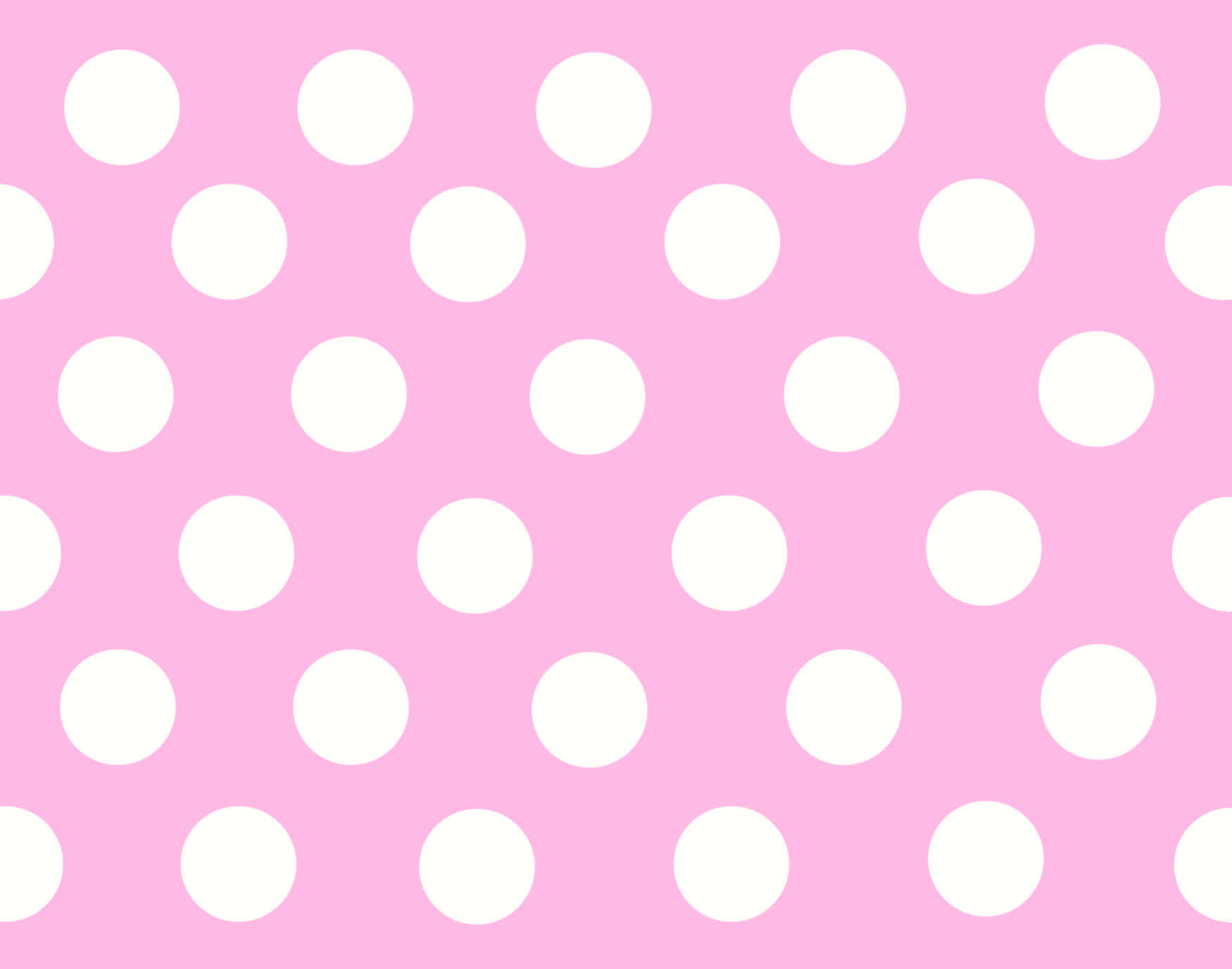Pink Polka Dot 桌布 壁紙 — 一個歡樂的粉紅色背景，裝飾著均勻分佈的白色圓點，營造出俏皮甜美的視覺圖案。
