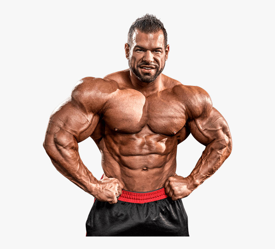 Exercise 桌布 壁紙 — 一個沒穿上衣的肌肉男，留著鬍子，雙手叉腰，在純白色背景前自信地擺姿勢。