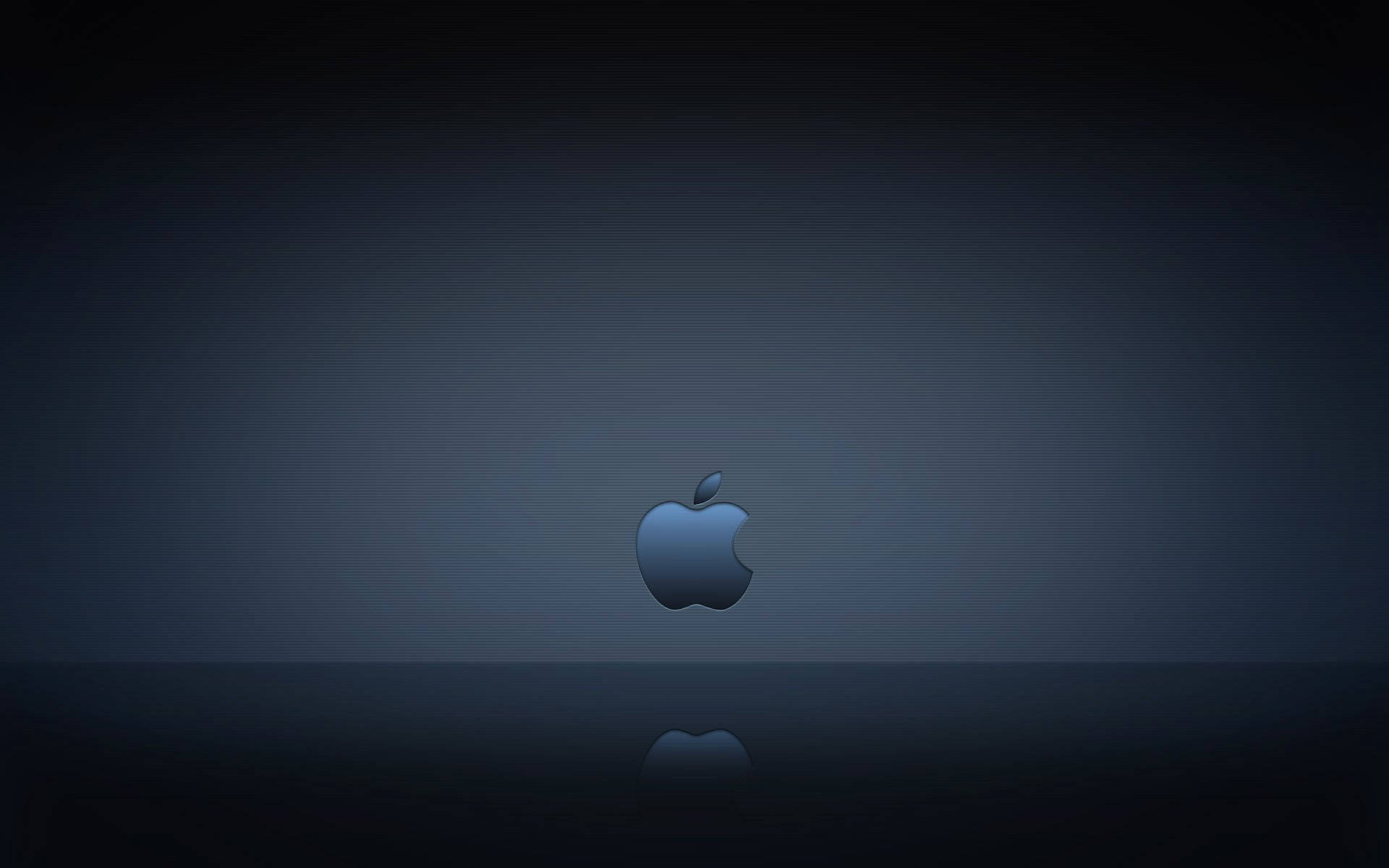 Apple標誌在深色漸變背景上帶有倒影