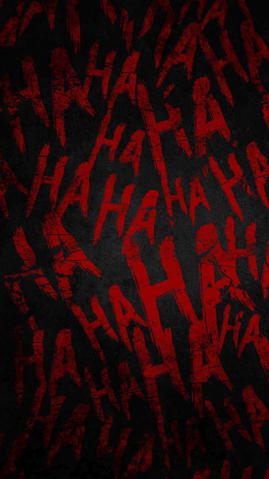 Laughing 桌布 壁紙 — 一個深色紋理背景，上面佈滿混亂的紅色塗鴉風格笑聲符號。