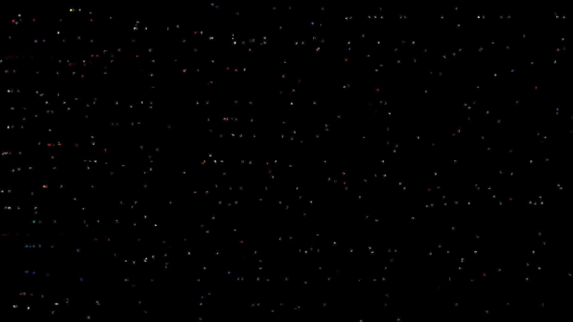 星空動畫 桌布 壁紙 — 一個深邃的黑色虛空，佈滿無數細小彩色點，宛如遙遠的星星或宇宙塵埃。