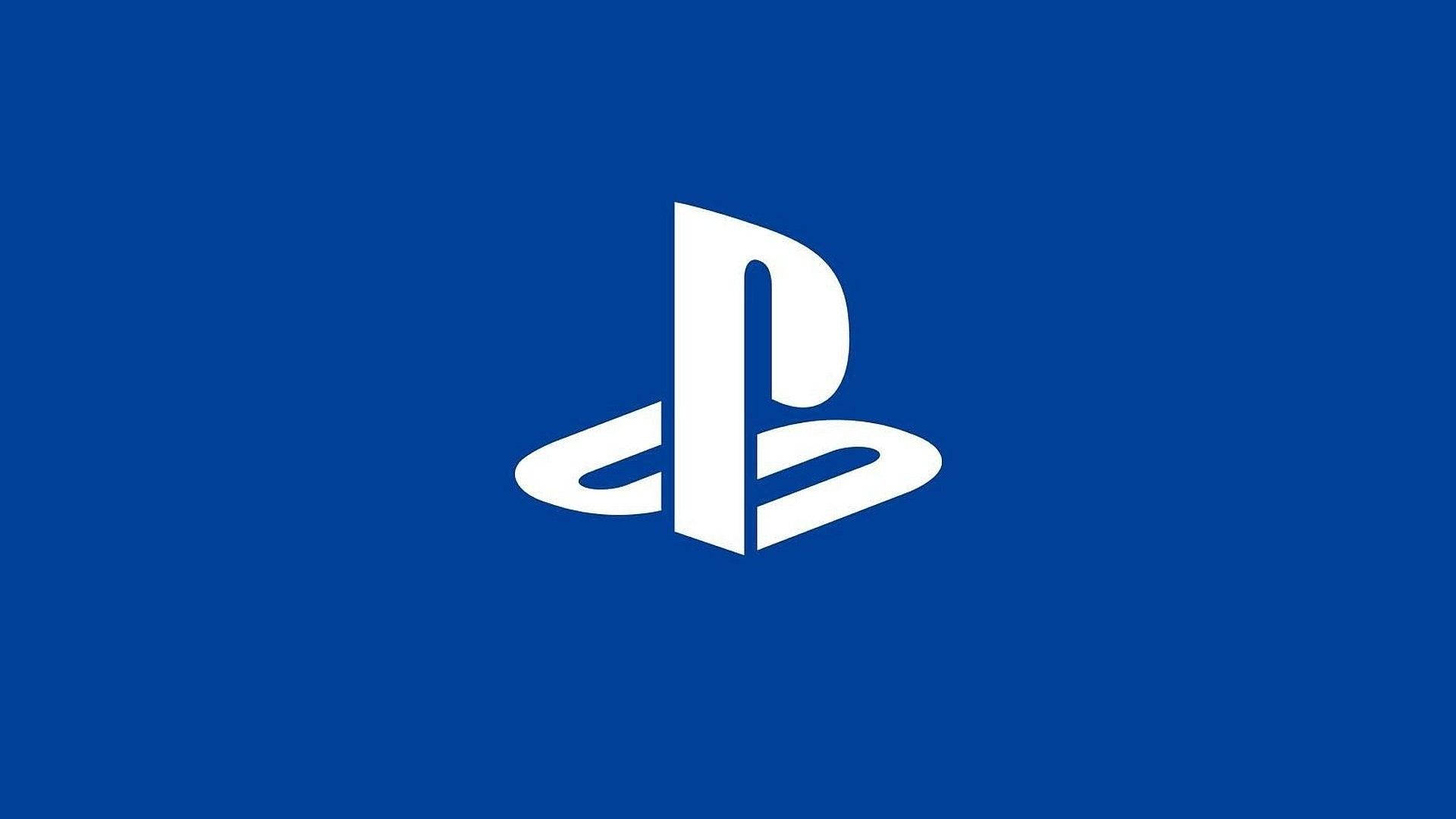 藍色背景上的PlayStation標誌 — Ps4 壁紙