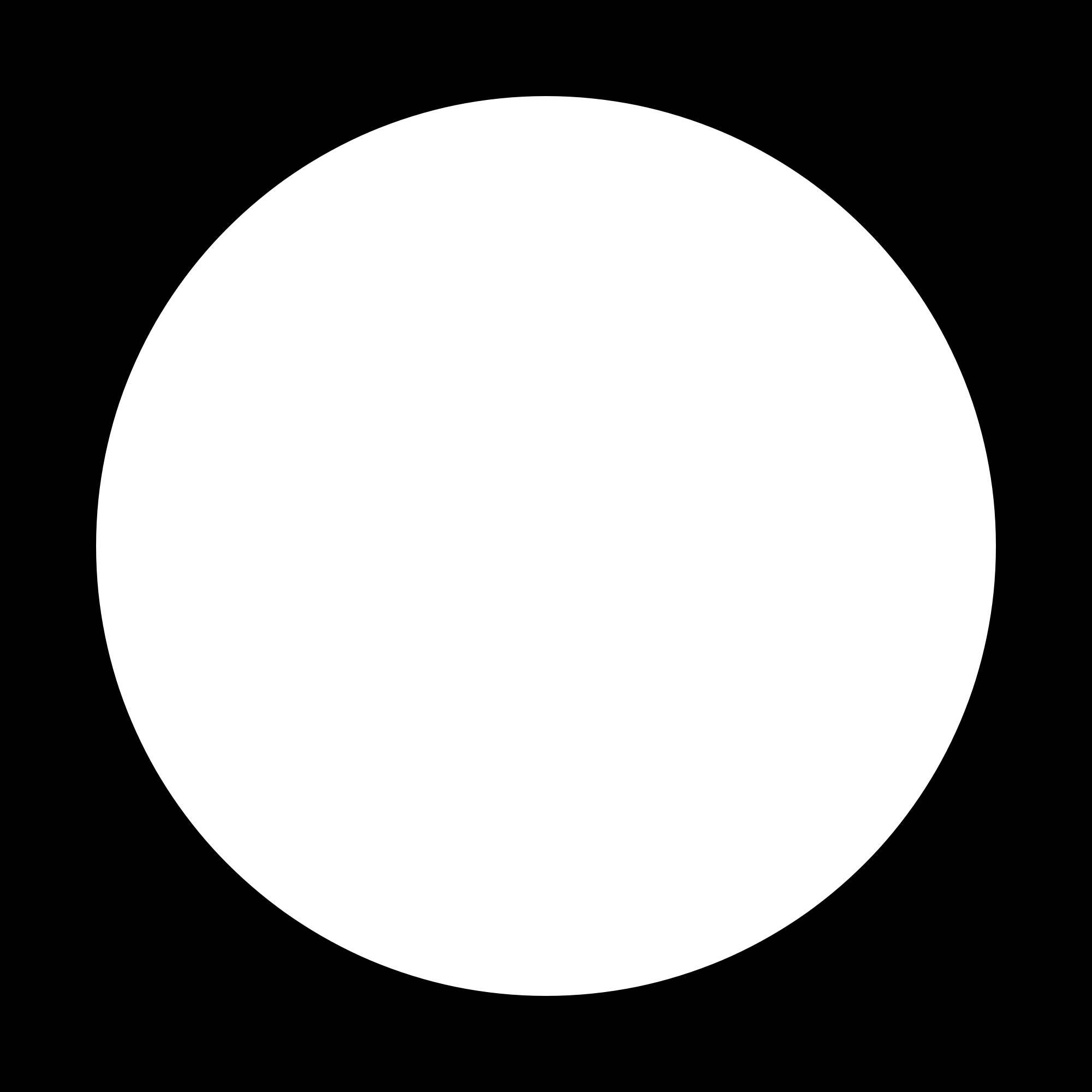 Circle Logo 桌布 壁紙 — 一個清晰的白色圓圈位於純黑色背景的中心，營造出極簡的幾何對比。