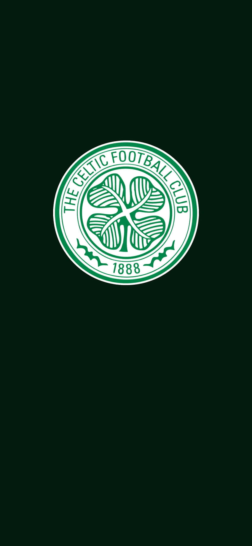 Celtic 桌布 壁紙 — 一個清晰的綠色塞爾提克足球俱樂部徽章，居中在深綠色背景上。