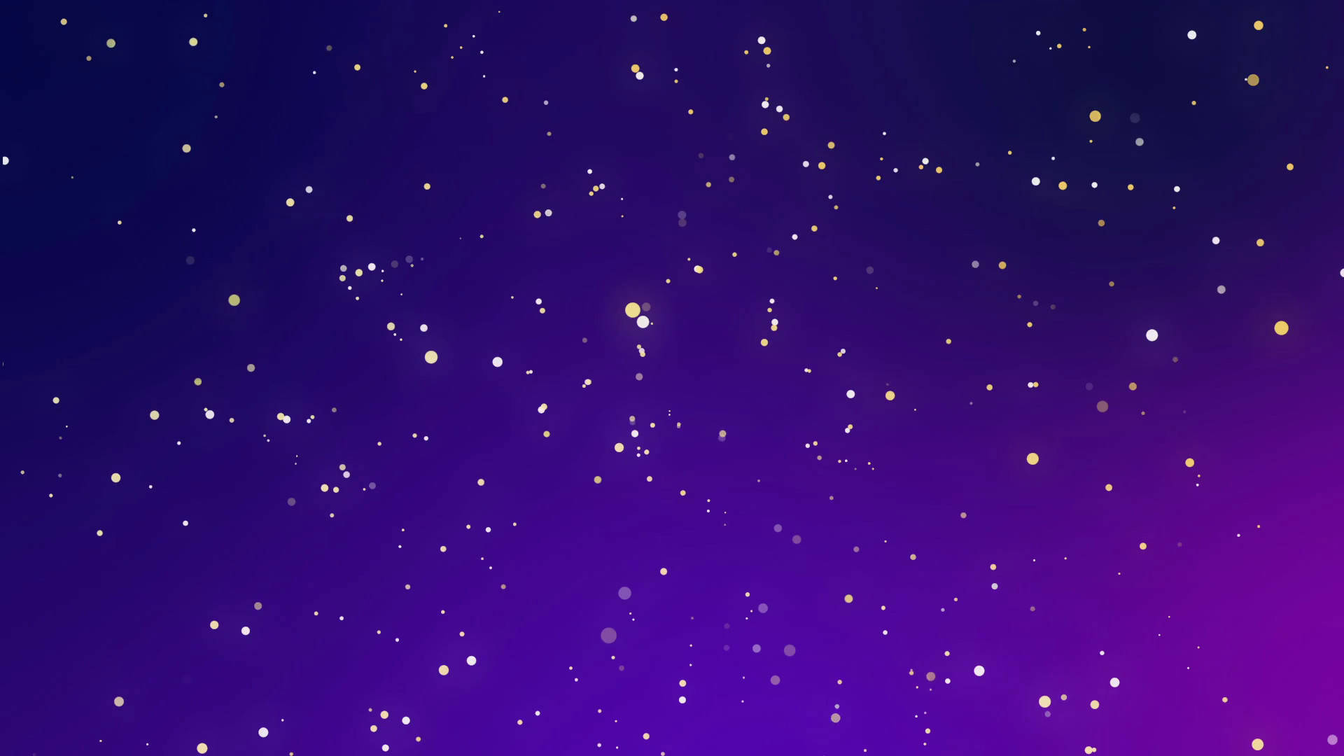 紫色夜空 桌布 壁紙 — 一個漸層紫色的夜空，點綴著發光的白色和黃色星星，營造出夢幻的宇宙場景。
