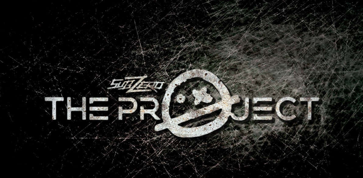 The Project 桌布 壁紙 — 一個為 '50ZER0 THE PROJECT' 設計的粗糙紋理標誌，在深色背景上帶有刮痕的金屬字體。