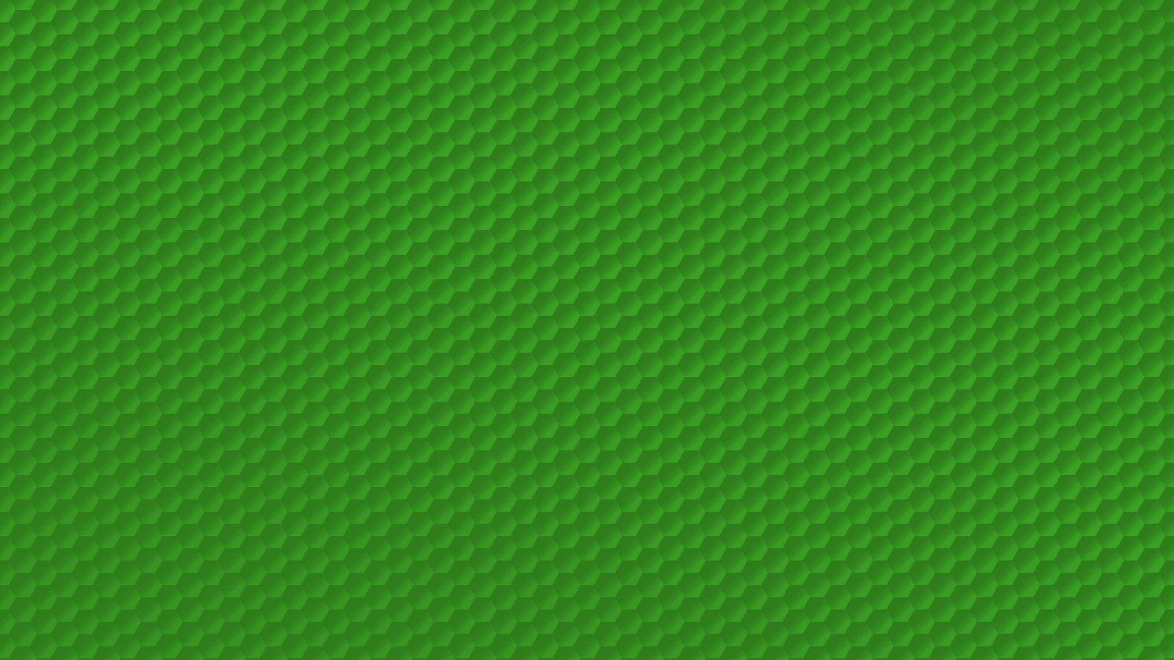 Green Texture 桌布 壁紙 — 一個無縫的綠色六邊形圖案，整個畫面帶有對角線紋理漸變。