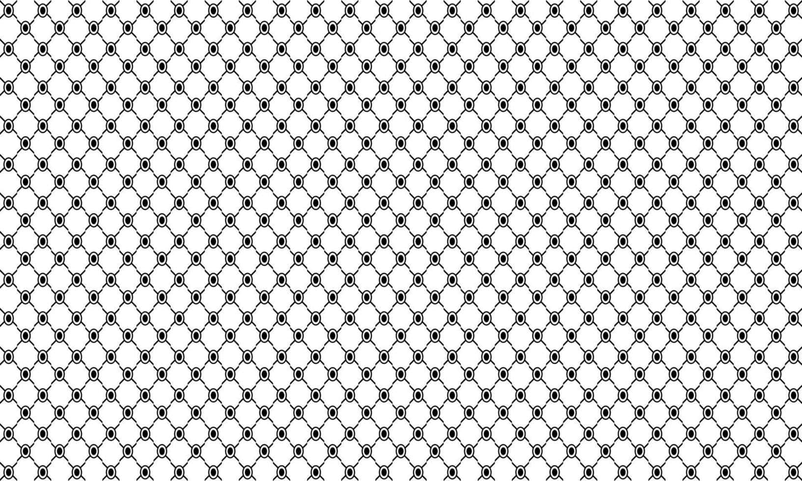 Pattern Desktop 桌布 壁紙 — 一個無縫的黑白幾何圖案，由相互鎖定的圓圈組成，形成重複的菱形格子。