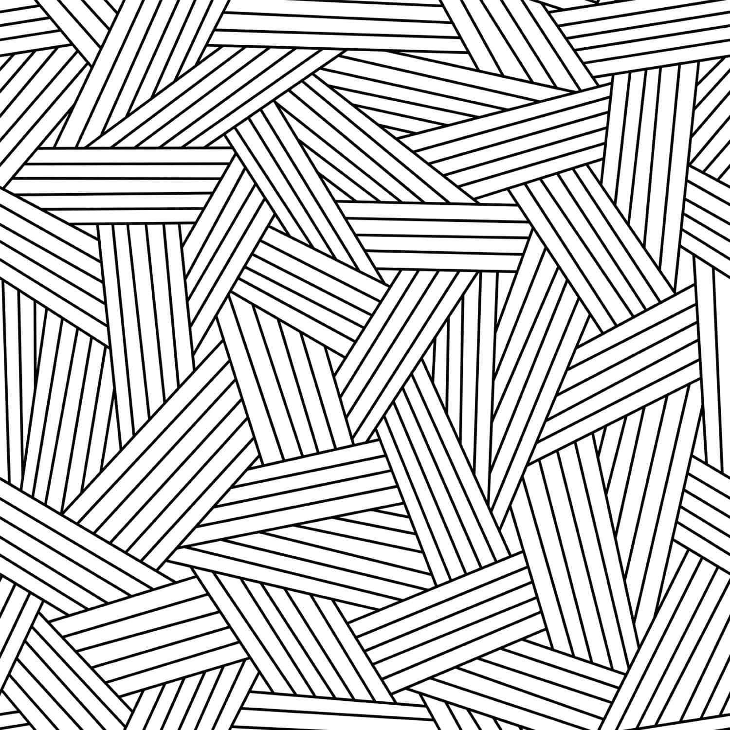 Black And White Striped 桌布 壁紙 — 一個由交織對角線組成的複雜黑白幾何圖案，形成無縫的抽象設計。