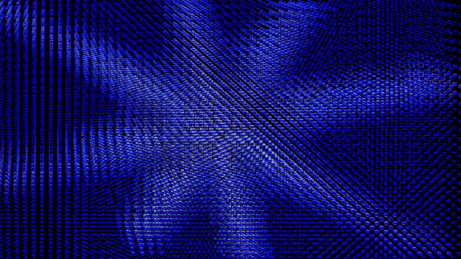 texture 桌布 壁紙 — 一個由深藍色點和線組成的迷人抽象圖案，以數位波浪效果向外輻射。
