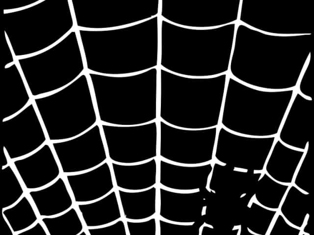 Spiderman Web 桌布 壁紙 — 一個由相交曲線形成網狀格子的鮮明黑白抽象圖案。