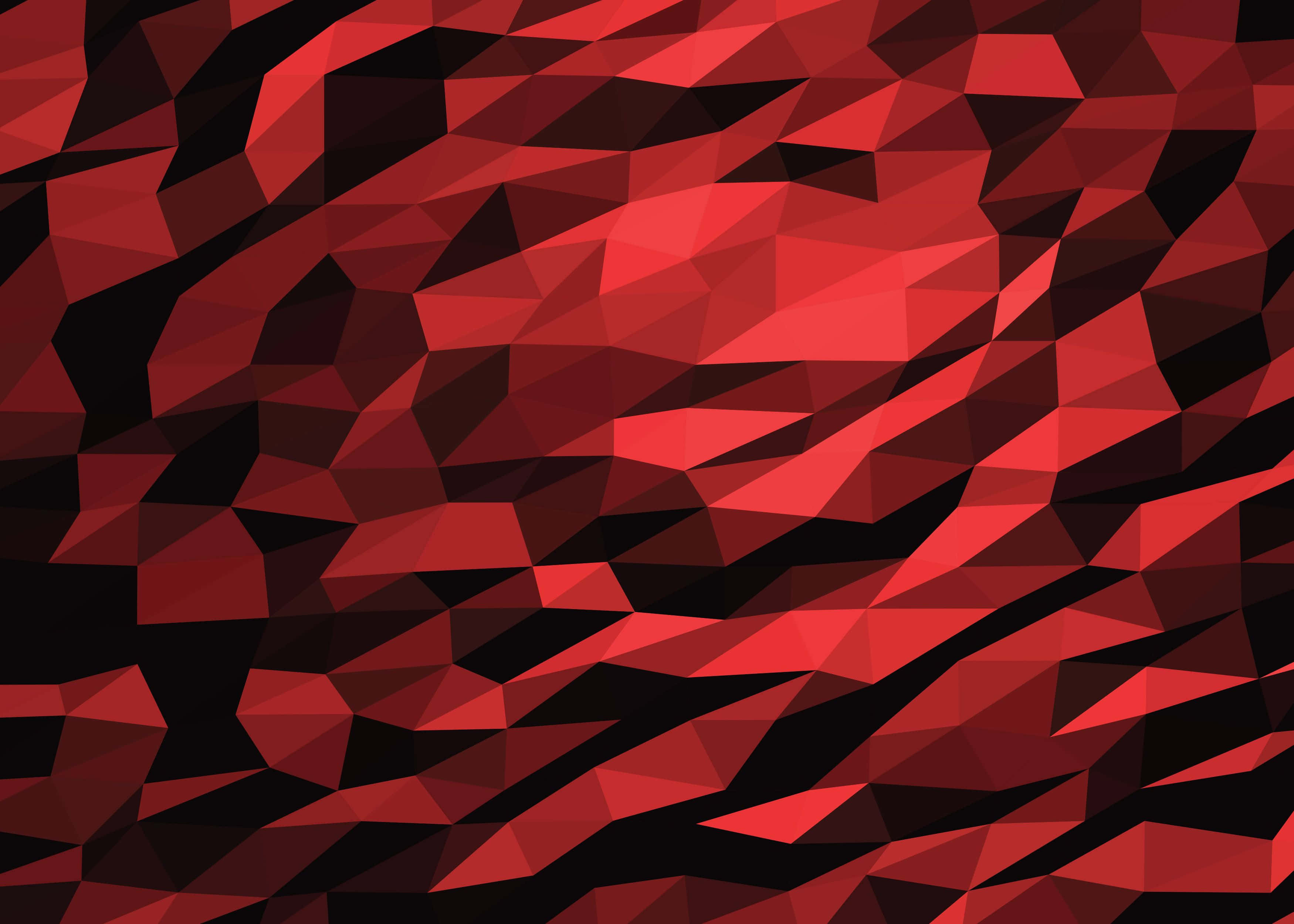 Polygon 桌布 壁紙 — 一個由鋸齒狀紅色和黑色多邊形形狀組成的動態抽象圖案，營造出大膽的幾何紋理。
