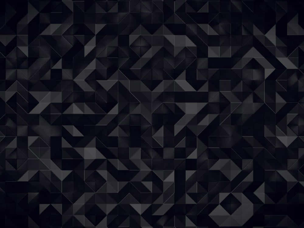 Pattern Phone 桌布 壁紙 — 一個由黑色和炭灰色不同色調組成的互鎖幾何形狀的深色抽象圖案。