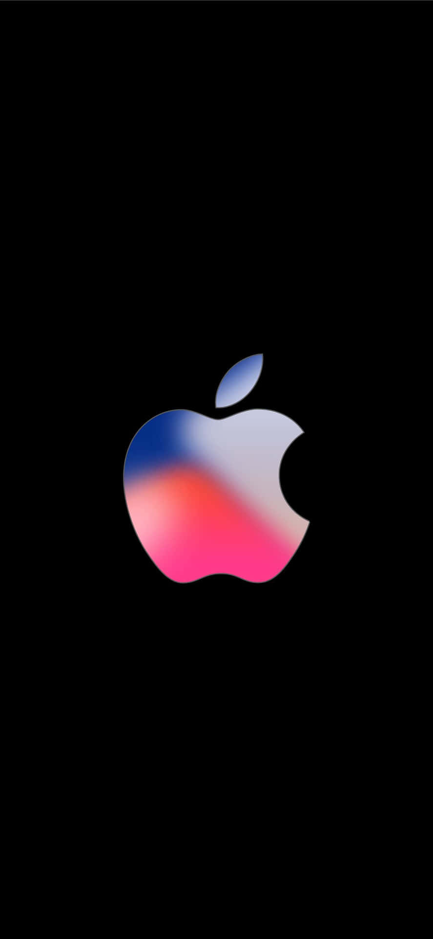 黑色背景上帶漸變色的Apple標誌 — 蘋果標誌 GIF 壁紙