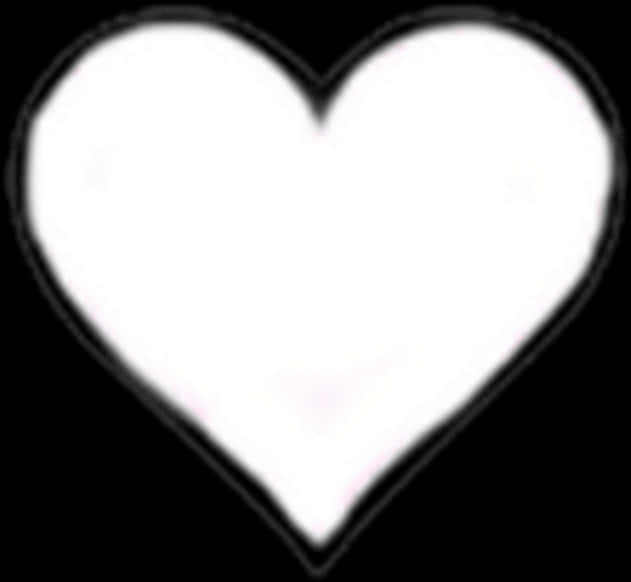 Heart Tumblr 桌布 壁紙 — 一個發光的白色心形，邊緣柔和模糊，在純黑色背景上顯得格外突出。