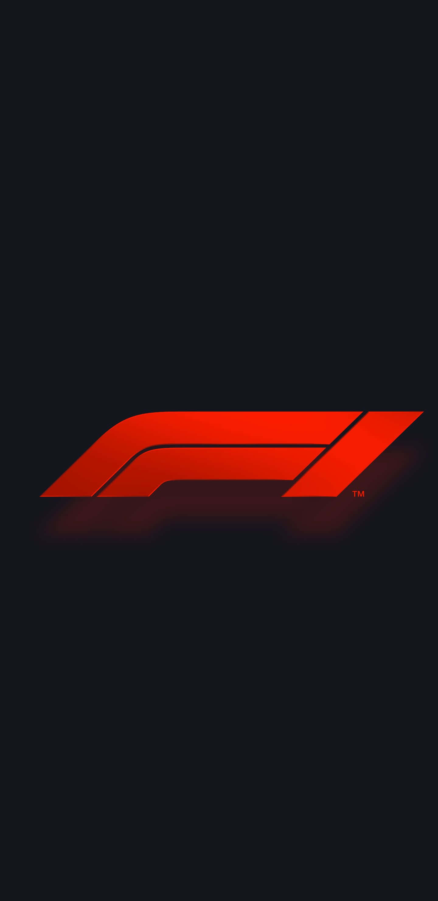 F1 2016 桌布 壁紙 — 一個發光的紅色一級方程式標誌，居中在黑色背景上，帶有微妙的陰影效果。