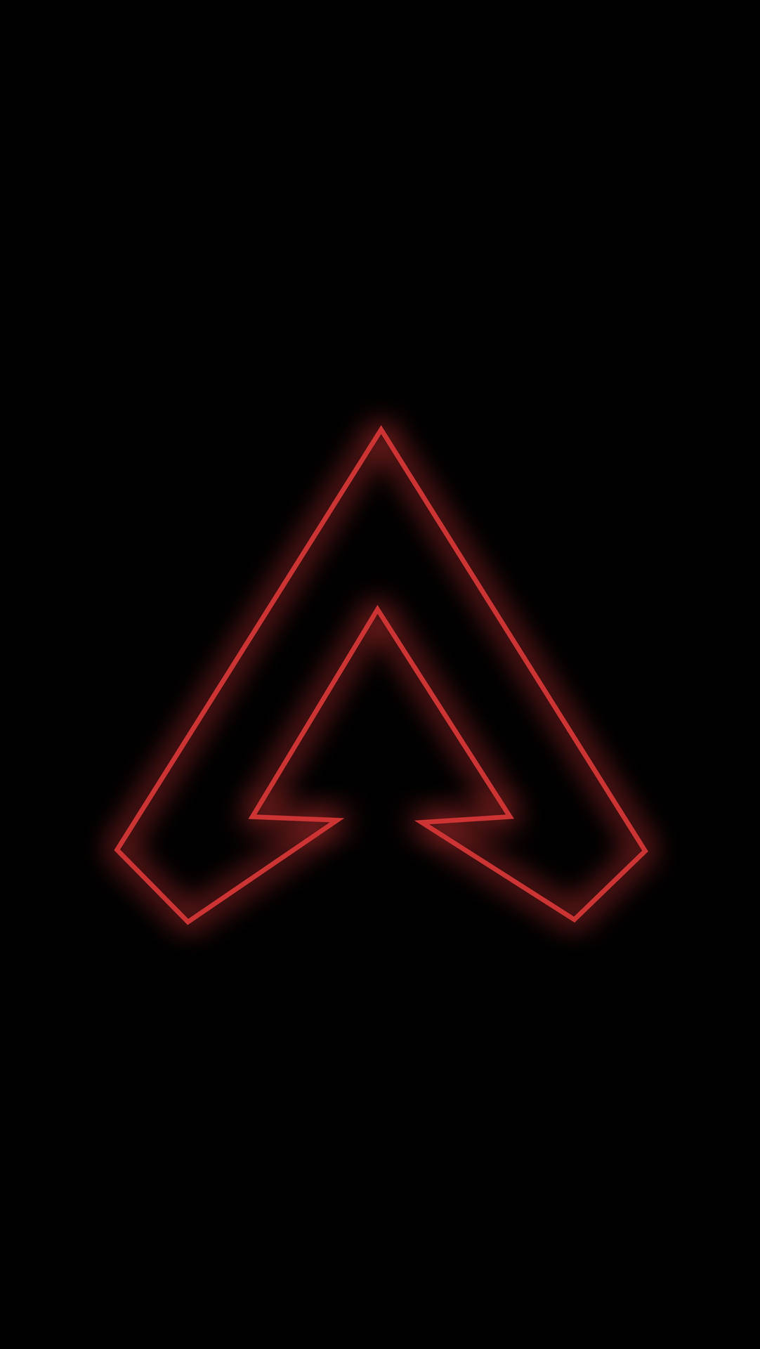 黑色背景上的紅色發光三角形標誌 — Apex 英雄 GIF 壁紙