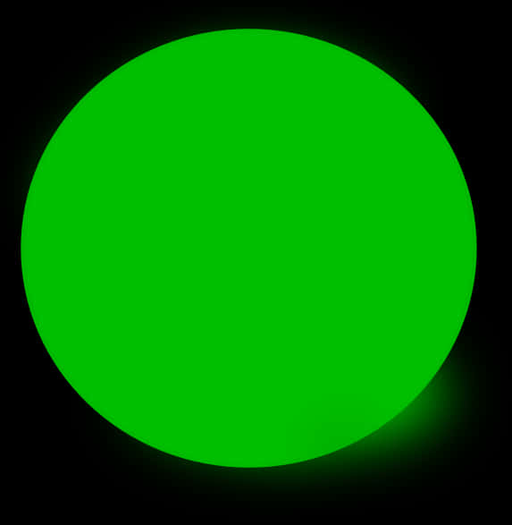 Circle Shape 桌布 壁紙 — 一個發光的綠色圓圈在純黑背景上散發出柔和光線，營造出極簡的數位抽象效果。
