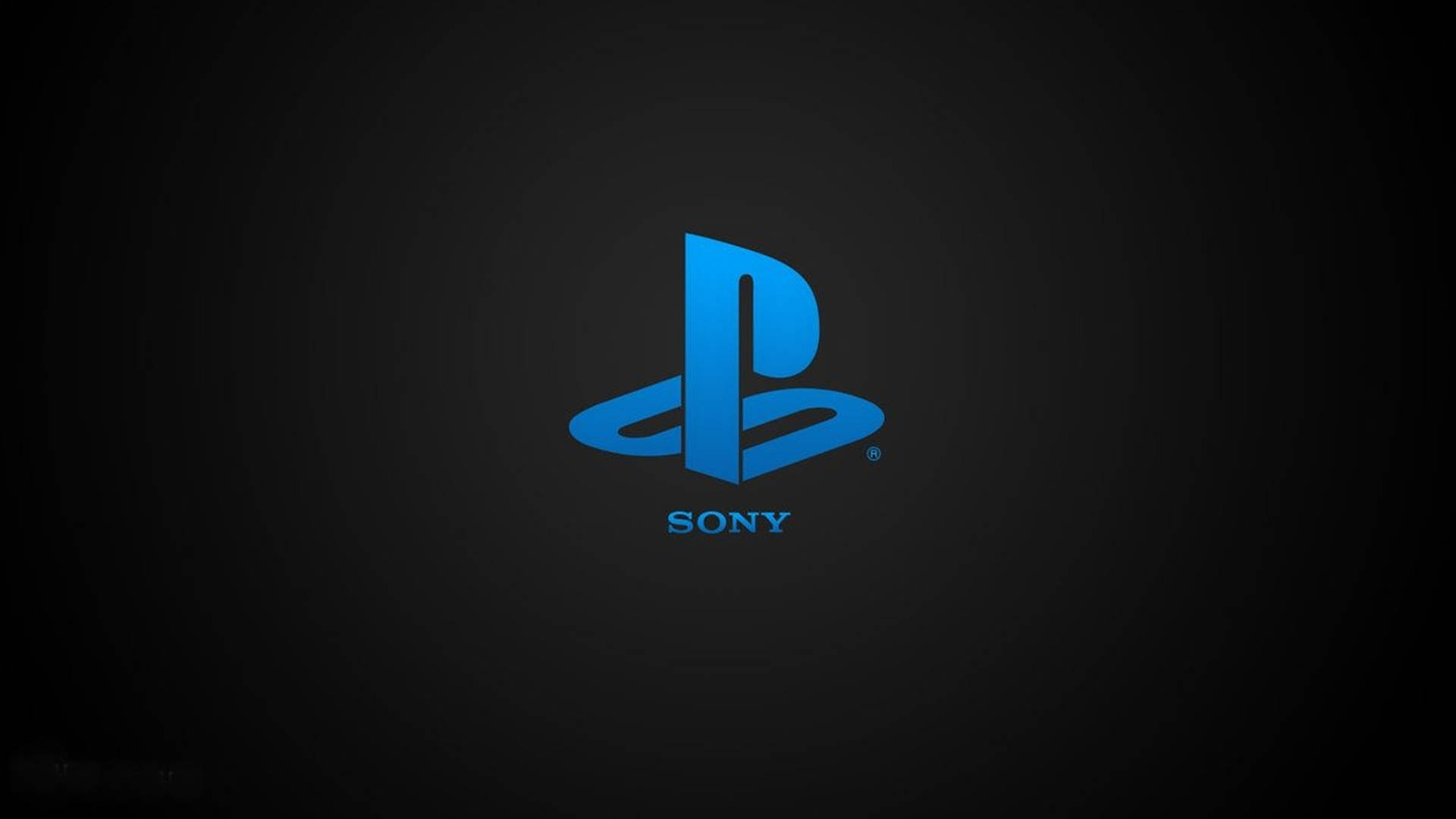 深色背景上帶有Sony文字的PlayStation標誌