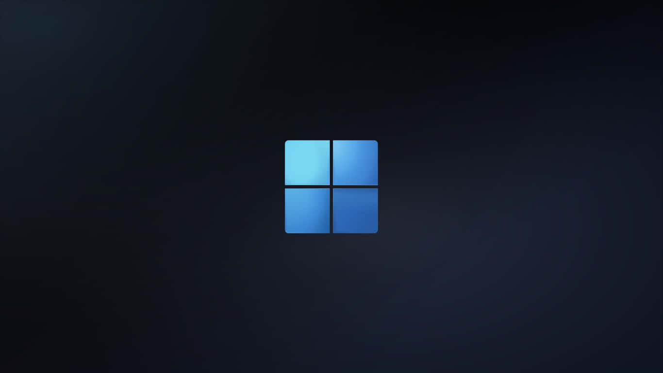 1366x768 Social 桌布 壁紙 — 一個發光的藍色Windows標誌，居中於深色漸變背景上，後方散發出微妙的光線。