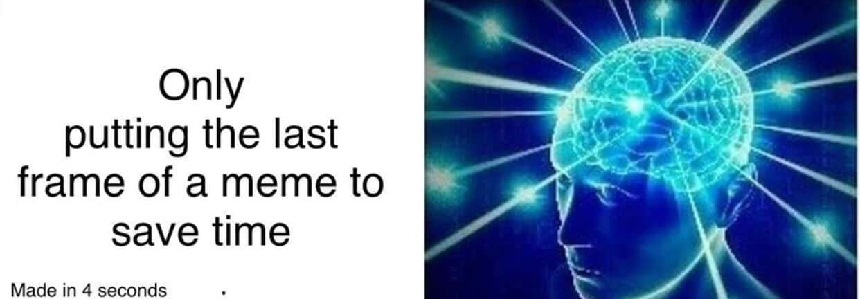 Time Management Memes 桌布 壁紙 — 一個發光的藍色大腦從人類剪影中發出光芒，背景為深色。