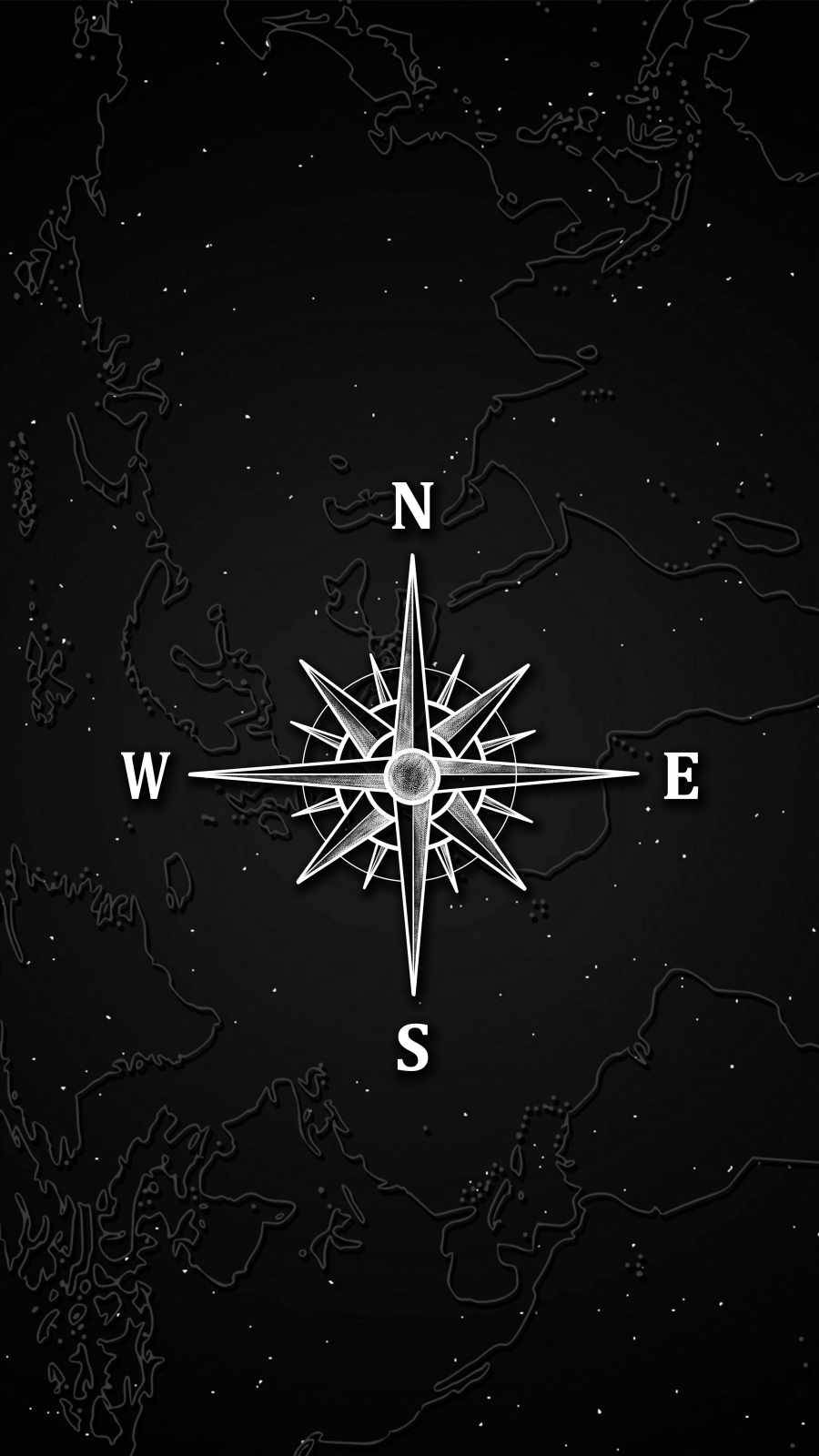 夜間星空世界地圖上的銀色指南針玫瑰。 — 玫瑰 GIF 壁紙