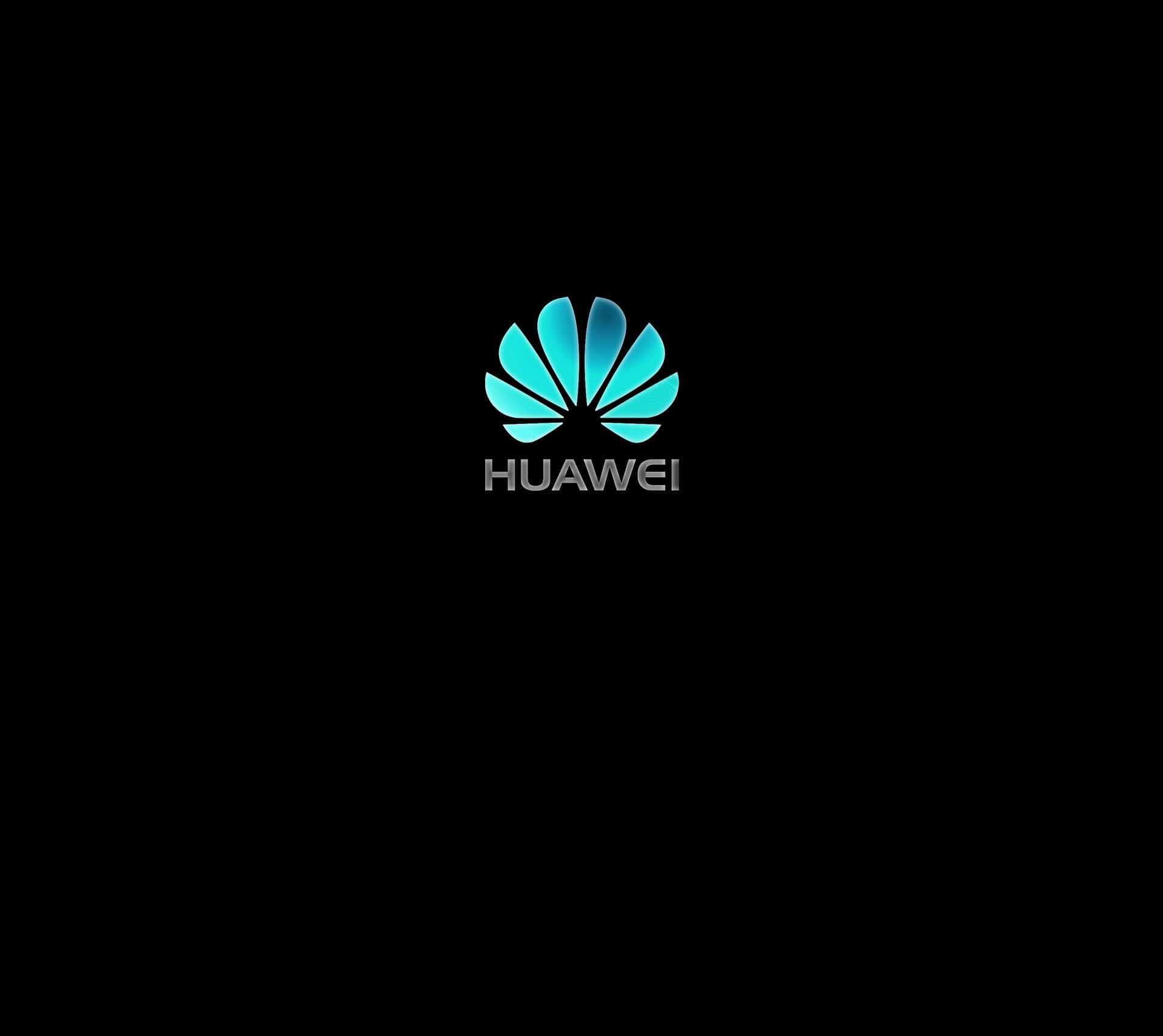 Huawei標誌發光藍色在黑色背景上 — 華為 GIF 壁紙