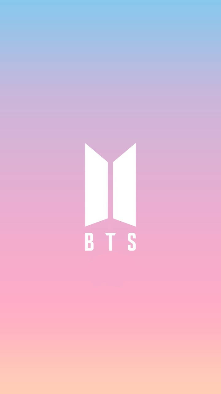 BTS標誌在粉彩漸變背景上 — BTS標誌 壁紙