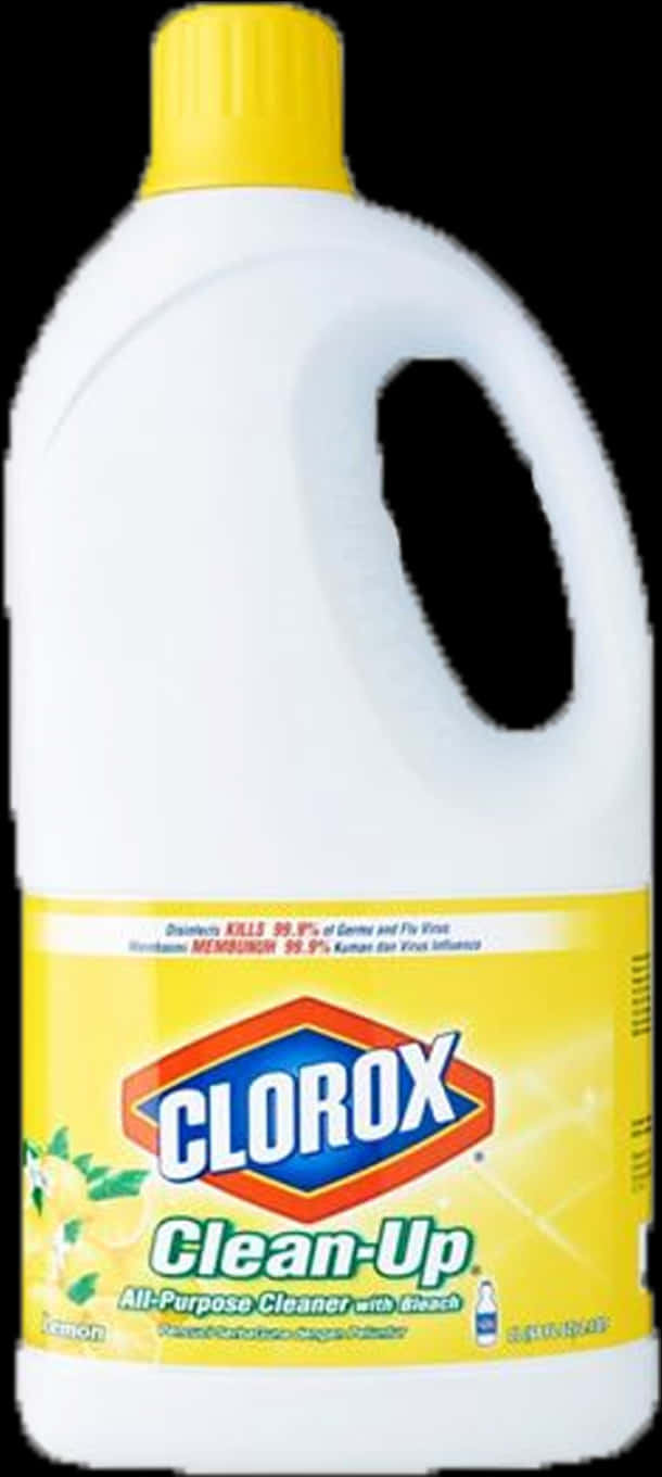 死神 桌布 壁紙 — 一個白色塑膠瓶的Clorox Clean-Up多用途清潔劑，配有黃色瓶蓋和帶有檸檬圖案的標籤。