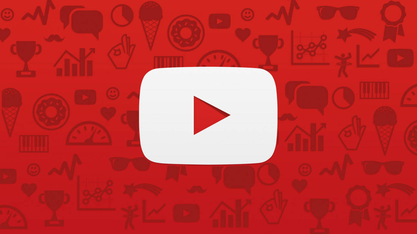 YouTube標誌配紅色背景圖案 — 紅色美學動圖 壁紙