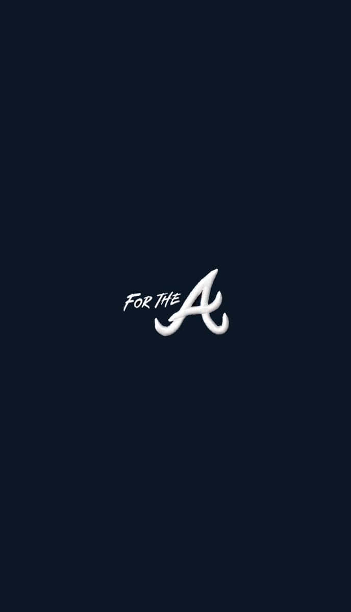 桌布 壁紙 — 一個白色風格化的「A」標誌，帶有「FOR THE」文字，漂浮在純海軍藍背景上。