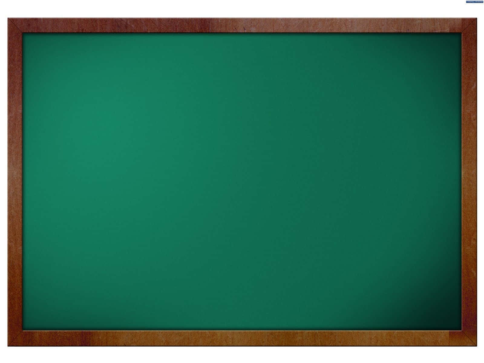 Blackboard 桌布 壁紙 — 一個空的綠色黑板，帶有木框，正面觀看。