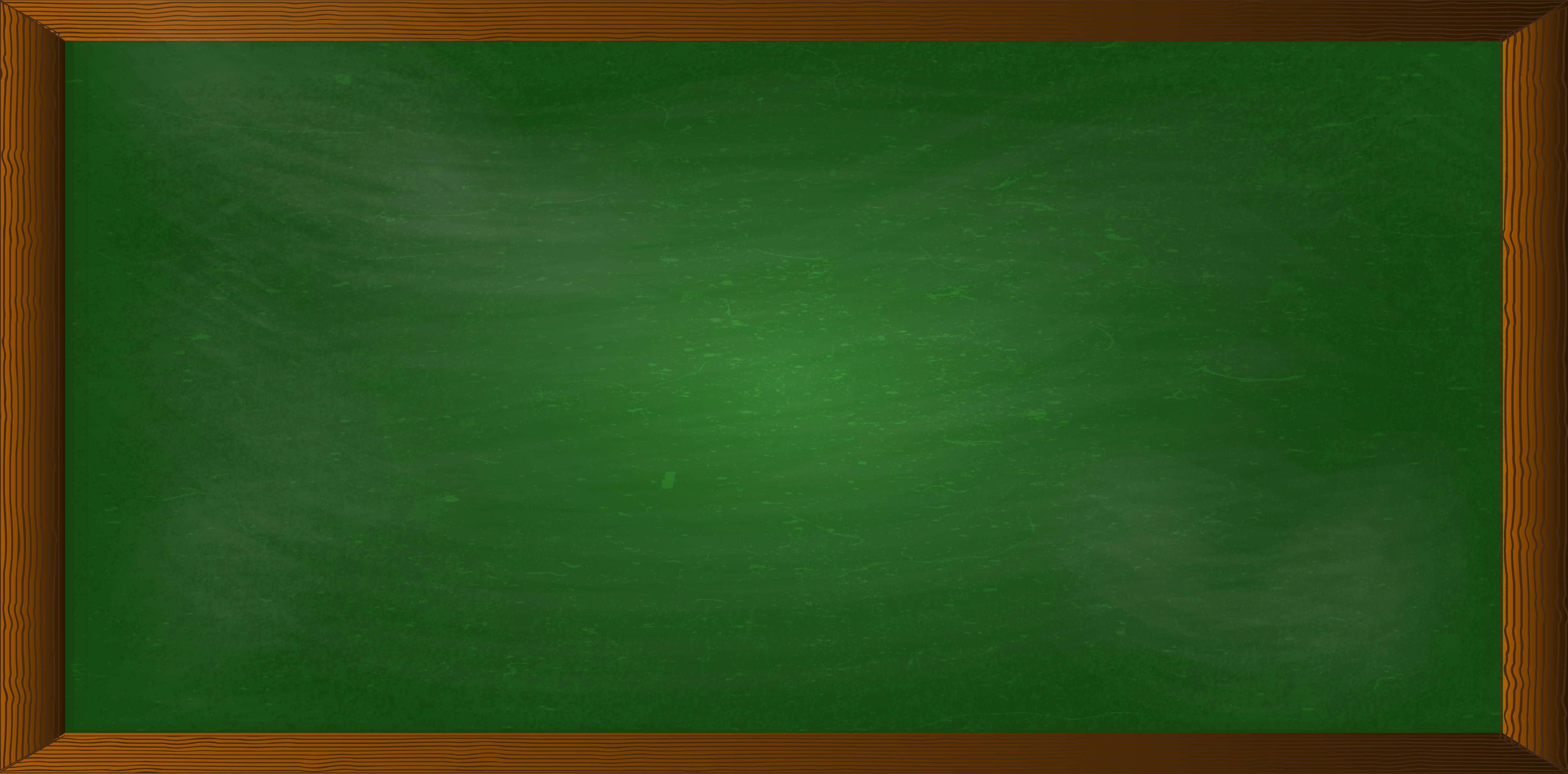 Green Chalkboard 桌布 壁紙 — 一個空的綠色黑板，帶有淡淡的粉筆殘跡，由木框圍繞。