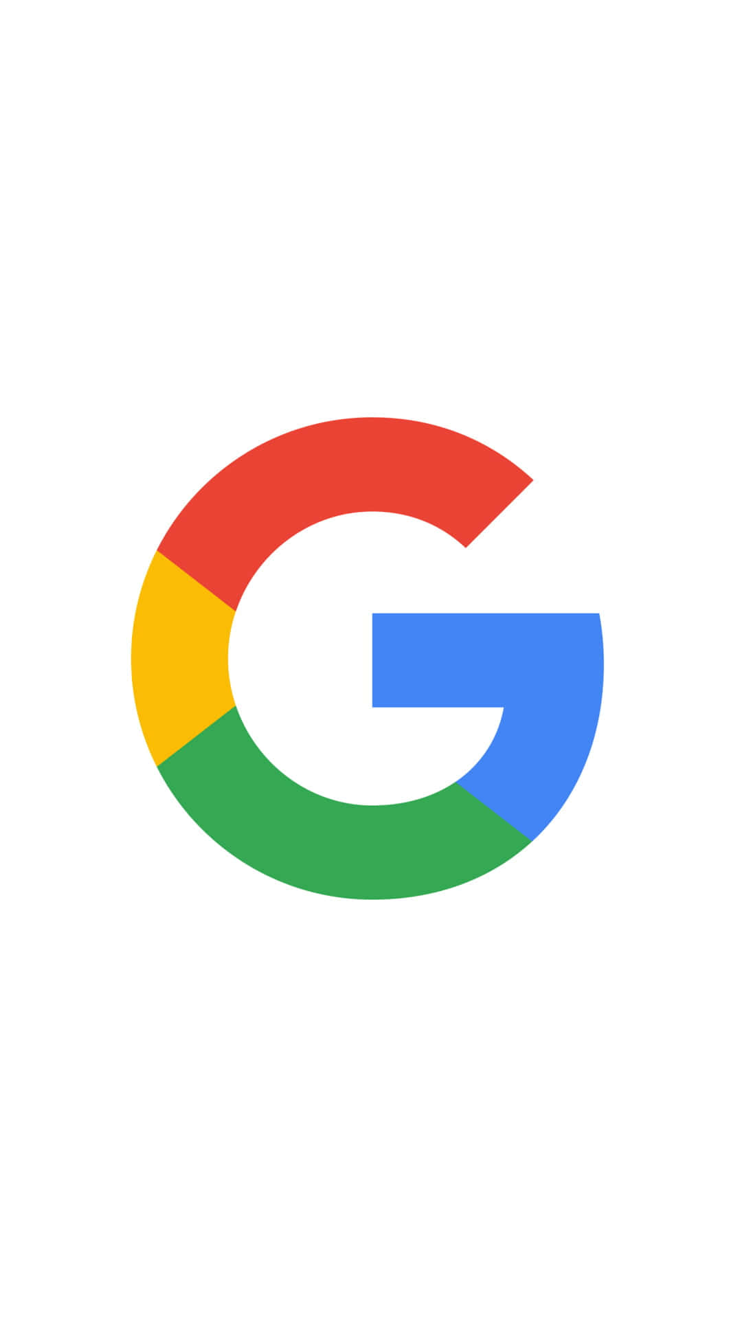 Google Chrome 桌布 壁紙 — 一個簡約的Google標誌，帶有紅色、黃色、綠色和藍色部分，背景為純白色。