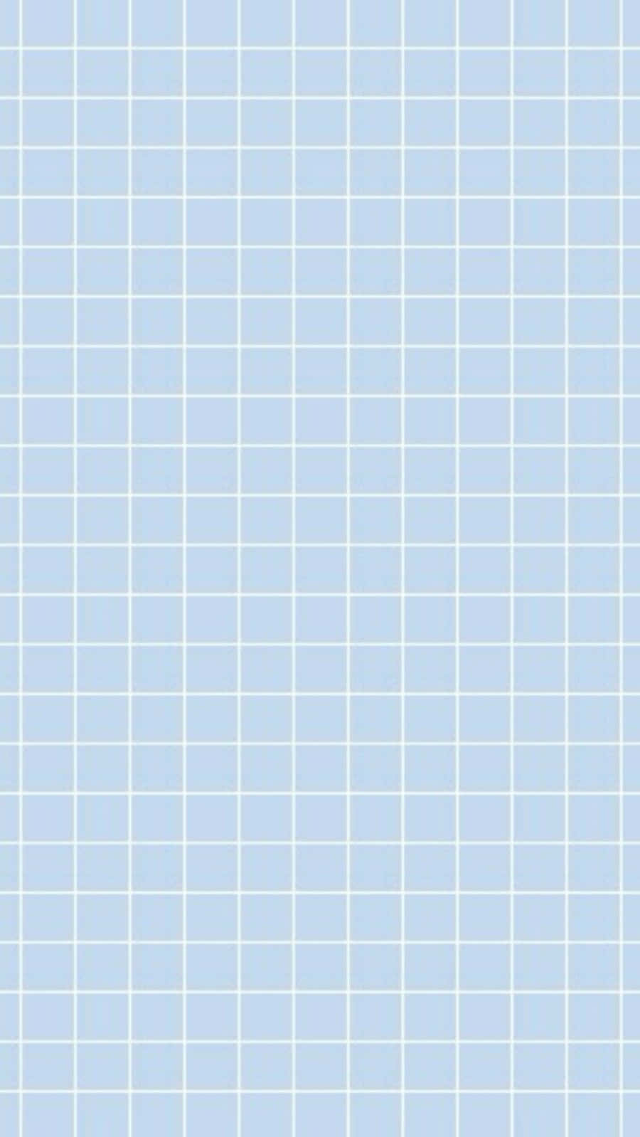 Pastel Aesthetic Grid 桌布 壁紙 — 一個簡約的淺藍色背景，帶有微妙的白色網格圖案，適用於乾淨的數位桌布。