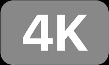 4K 桌布 壁紙 — 一個簡約的灰色圓角矩形圖示，帶有粗體白色4K文字，代表超高畫質解析度。