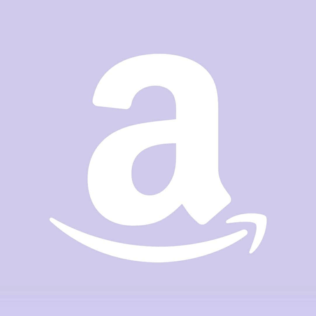 亞馬遜 桌布 壁紙 — 一個簡約的白色Amazon標誌，置中於柔和的薰衣草背景上，帶有微妙的水平漸變。