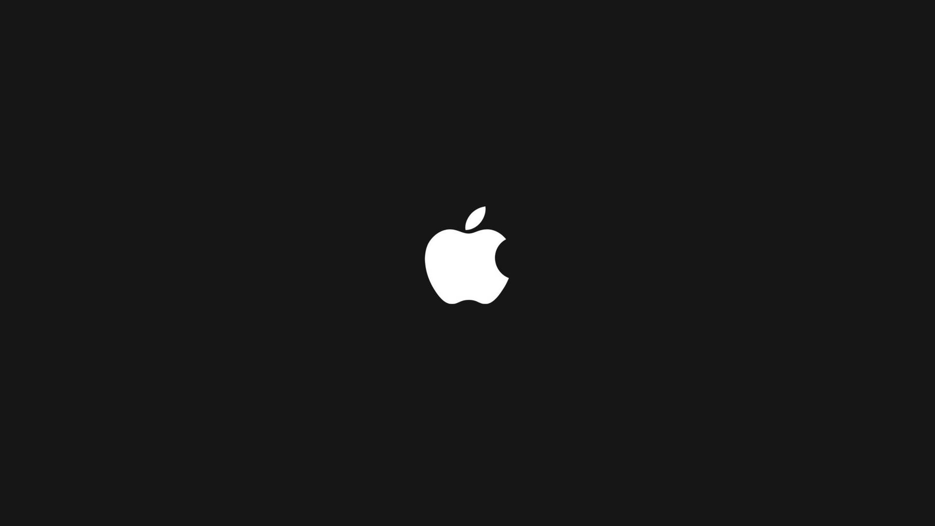 黑色背景上的白色Apple標誌 — 蘋果標誌 GIF 壁紙